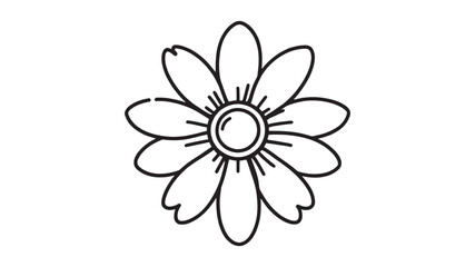 Chamomile line art minimalist design for botanical enthusiasts