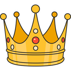 Flat King Crown Illustration