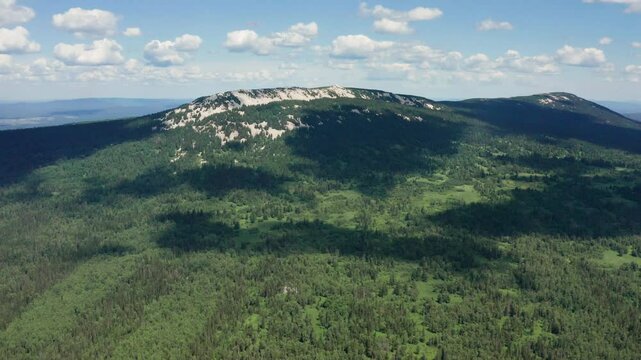 Southern Urals, Zyuratkul National Park: Zyuratkul Ridge. Aerial view.
