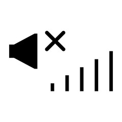Mute Vector Glyph Icon Design