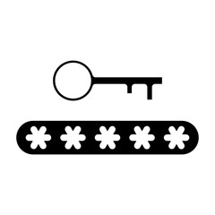 Password Vector Glyph Icon Design