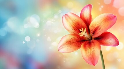 Fototapeta premium pink lily flower