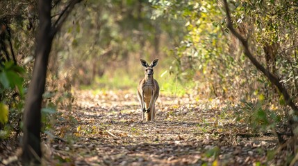 Fototapeta premium Red Kangaroo in the Bush