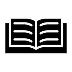 Open Book Vector Glyph Icon Design