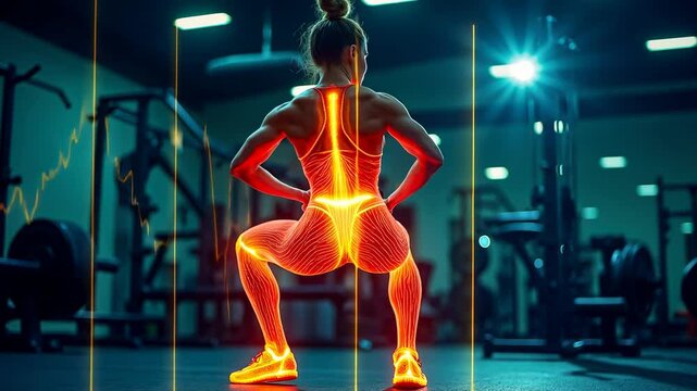 Gluteus maximus, muscle strength, workout efficiency. Body conditioning. Ligaments stretch for better flexibility. Tendons reinforce muscle joint stability. Fitness routine improves overall endurance.