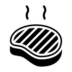 Steak Vector Glyph Icon Design