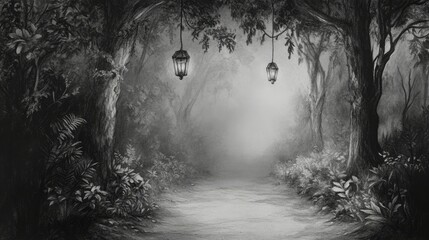 there is a pathway with stairs and flowers in the middle, beautiful render of a fairytale, enchanted magical fantasy