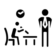 Postman Cap Badge Vector Glyph Icon Design