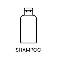 A rectangular shampoo bottle icon in vector, symbolizing hair care and hygiene, with an editable stroke