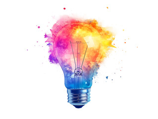 light bulb on white background