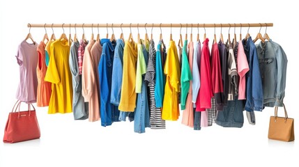 Colorful Clothing Rack for Back-to-School Marketing
