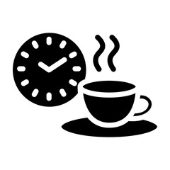 Breaktime Vector Glyph Icon Design