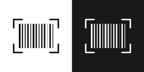 Barcode icon. Barcode vector icon. Simple fake bar code. Bar code for web design. Barcode product distribution icon. Vector illustration isolated on white background. Business concept barcode in eps10