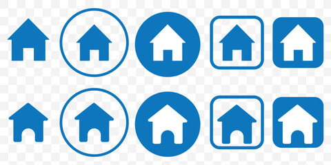 House symbol. House set icon. Home flat icon set vector illustration