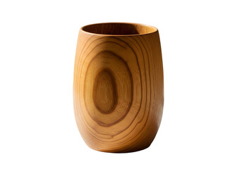 Hand Carved Wooden Cup: Rustic Teak Wood Goblet, Unique Drinkware, Artisan Craftsmanship, Natural Wood Texture transparent background
