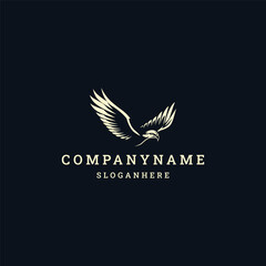 Obraz premium Eagle logo vector icon illustration