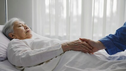 Obraz premium Comforting Touch for an Elderly Patient