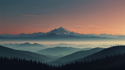 sunrise in the mountains