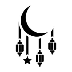 Eid Mubarak Vector Glyph Icon Design