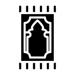 Prayer Rug Vector Glyph Icon Design