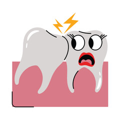 Tooth vector Sticker. Eps 10 file