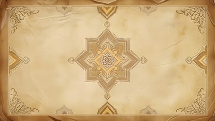 Vintage background with gold and middle eastern ornaments, has an Egyptian sand theme