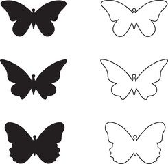 Butterfly Vector Silhouette Design