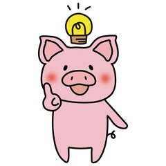 ひらめくぶた