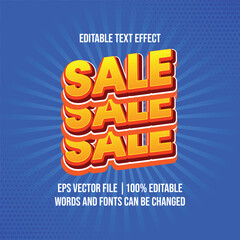 Super Sale discount text, Editable text effect