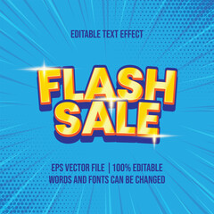 Flash Sale discount text, Editable text effect