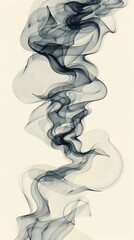 Abstract Smoke Patterns, Vertical Design, Light Background, Artistic