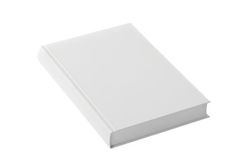 Blank White Book Cover Mockup transparent background