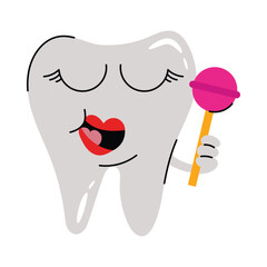 Tooth vector Sticker. Eps 10 file