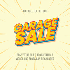 Garage sale text, Editable text effect