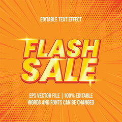 Flash Sale discount text, Editable text effect
