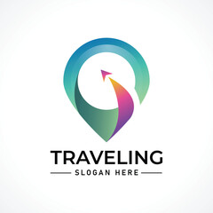 Traveling tour holiday trip summer logo
