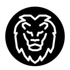 Lion Roaring Vector Glyph Icon Design
