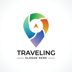 Traveling tour holiday trip summer logo
