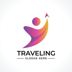 Traveling tour holiday trip summer logo
