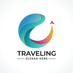 Traveling tour holiday trip summer logo
