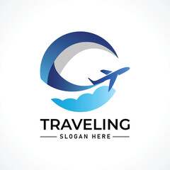 Traveling tour holiday trip summer logo

