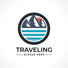 Traveling tour holiday trip summer logo
