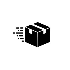 Fast Delivery Box Icon for Shipping and Ecommerce Order Concept