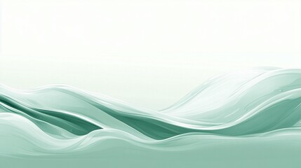 Abstract Green Wave Background