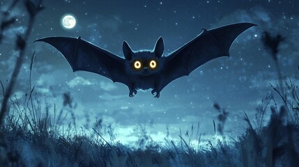 Night Bat Flight