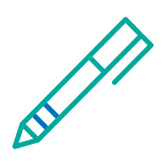 Pen Vector Line Blue Bluish Green Icon Design