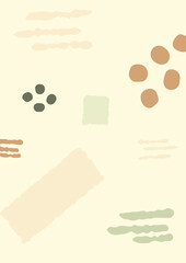 Trendy organic abstract shapes background muted colors