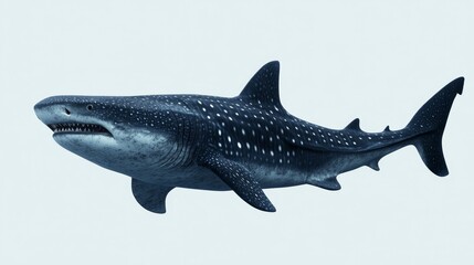 Naklejka premium whale shark swimming in the deep ocean. 