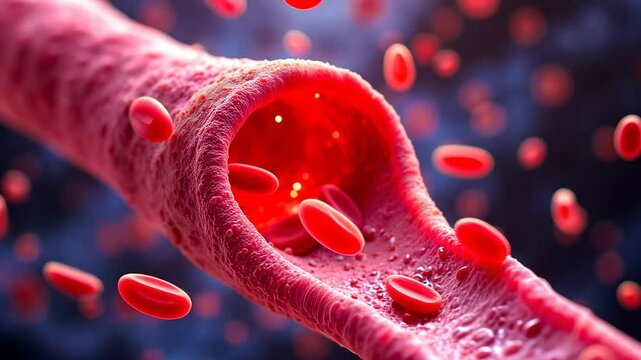 Blood vessels, vascular health, endothelial damage. Vessel integrity. Capillaries constrict under low pressure. Vein elasticity enhances oxygen delivery. Cardiovascular efficiency supports organ