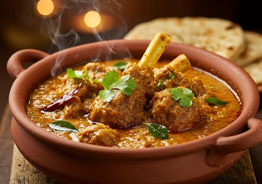 Delicious mutton curry recipe indian food spicy meat dish with roti authentic cuisine flavorful meal traditional